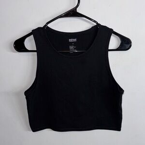 Girlfriend Collective Black Crop Tank Top
